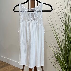 Torrid White Lace Knit Top